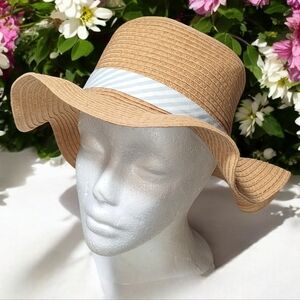 🍄Girls Ruffle Brim Raffia Sun Hat